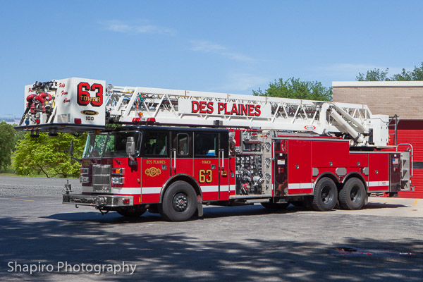 Des Plaines Fire Department Tower Ladder 63 formerly Lake Zurich Truck 1 Larry Shapiro photography shapirophotography.net